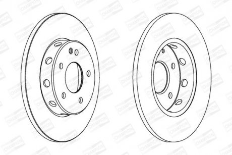 DB диск гальмівний перед. W202 93- CHAMPION 561696CH