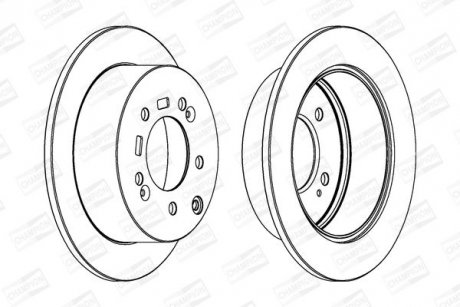 KIA гальмівний диск задн.Soul CHAMPION 562686CH
