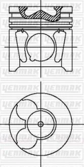 Поршень с кольцами і пальцем (размер отв. 85.00/STD) CITROEN Jumper/Berlingo 2.0HDI 99- (RHR (DW10BTED4) FORD Kuga/Focus/C-Max 2.0TDCi 03- (G6DA/G6DB/G6DD) YENMAK 3104497000