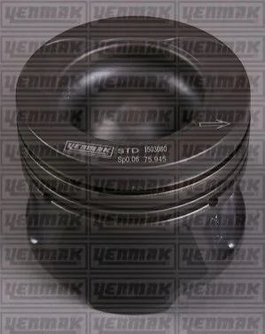 Поршень с кольцами і пальцем (размер отв. 76,00 / STD) RENAULT Kangoo, Megane, 1.5 dCi 08-, (4 цл.) (K9K 837/846 Euro5 95-110PS / OM607.951 OM607 DE 15…) YENMAK 3104185000 (фото 1)