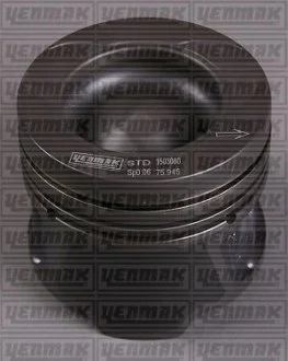 Поршень с кольцами і пальцем (размер отв. 76,00 / STD) RENAULT Kangoo, Megane, 1.5 dCi 08-, (4 цл.) (K9K 837/846 Euro5 95-110PS / OM607.951 OM607 DE 15…) YENMAK 3104185000