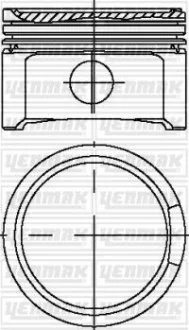 Поршень с кольцами і пальцем (размер отв. 81.01 / STD) VW 1.8T 20V (4цл.) (AMB, APP, ARX, ARY, AUM, AUM, AUQ, AVJ, AWM, AWP, …) YENMAK 3104299000
