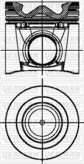 Поршень с кольцами і пальцем (размер отв. 95,80/STD) CITROEN JUMPER 3.0HDI (4цл.) (F1 CE 0481 / 4P10-T2, 4P10-T3, 4P10-T6) YENMAK 31-04836-000