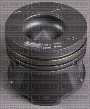 Поршень с кольцами і пальцем (размер отв. 76,00 / STD) RENAULT Megane 1.5dCi 02-, Kangoo 1.5DC 08- (4 цл.) (K9K 728 Euro3) YENMAK 3104175000 (фото 1)