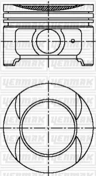 Поршень з кільцями і пальцем (размер отв. 83 / STD) CITROEN Xsantia/Xsara 1.8i, PEUGEOT 306/406 1,8і (XU7 JP 4, LFY) YENMAK 3104924000 (фото 1)