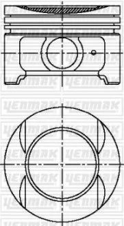 Поршень з кільцями і пальцем (размер отв. 83 / STD) CITROEN Xsantia/Xsara 1.8i, PEUGEOT 306/406 1,8і (XU7 JP 4, LFY) YENMAK 3104924000
