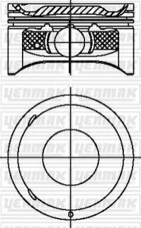 Поршень с кольцами і пальцем CHEVROLET Captiva 2.4 (4цл.) (87,50 /STD) (Z24XE, 2,4 L 140 PS DOCH 16 Valve) YENMAK 3104232000 (фото 1)