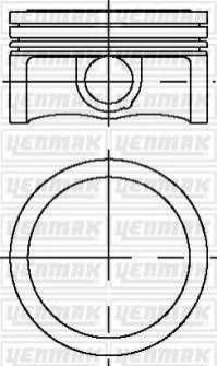 Поршень с кольцами і пальцем OPEL INSIGNIA 1.6T (размер отв. 79 / STD) (A16LET, Z16LEL,A16LEL,Z16ER,A16LER) YENMAK 3103912000 (фото 1)