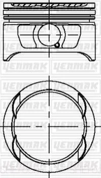 Поршень с кольцами і пальцем (размер отв. 86 / STD) OPEL ASTRA F 2.0 (4цл.) ((20 XE, C 20 XE) YENMAK 3104225000 (фото 1)