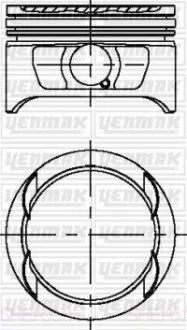 Поршень с кольцами і пальцем (размер отв. 86 / STD) OPEL ASTRA F 2.0 (4цл.) ((20 XE, C 20 XE) YENMAK 3104225000
