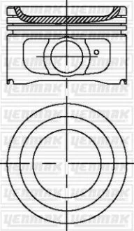 Поршень с кольцами і пальцем (размер отв. 83 / STD) CITROEN Berlingo 1.8 (4цл.) (XU7 JP K TR) YENMAK 3103887000