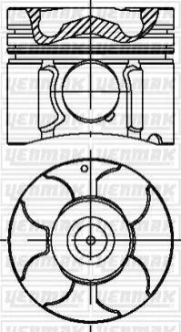 OPEL Поршень с кольцами і пальцем (размер отв. 79,0/STD) Astra H, Combo, Meriva, 1.7CDTI 03- YENMAK 3904233000 (фото 1)