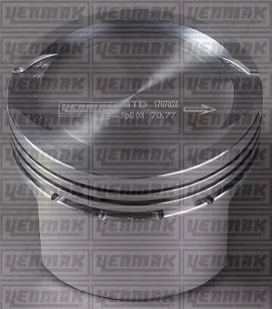 Поршень с кольцами і пальцем (размер отв. 70.8 / STD) FIAT Doblo 1.4 (4цл.) (188 A4000) YENMAK 3104285000 (фото 1)