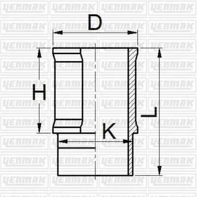 Робоча втулка циліндра CITROEN 1.4 (размер отв. 75 / STD)(205 GR-405-309-306) YENMAK 5105873000 (фото 1)