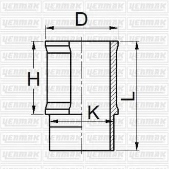 Робоча втулка циліндра CITROEN 1.4 (размер отв. 75 / STD)(205 GR-405-309-306) YENMAK 5105873000