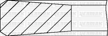Комплект поршневих кілець (84,50/+0.50) (3,0/2,0/3,0) BMW E87 118d, E90 338d YENMAK 9109629050 (фото 1)