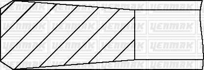 Комплект поршневих кілець (84,50/+0.50) (3,0/2,0/3,0) BMW E87 118d, E90 338d YENMAK 91-09629-050