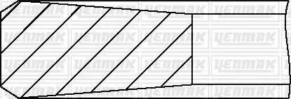 Комплект поршневих кілець (84,50/+0.50) (3,0/2,0/3,0) BMW E87 118d, E90 338d YENMAK 9109629050