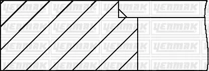 Комплект поршневих кілець FIAT Scudo 1.6i -00 (86.4/STD) (1.5/1.75/3) YENMAK 9109395000