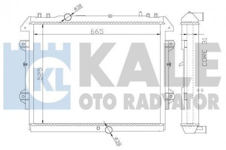 TOYOTA Радиатор охлаждения Fortuner,Hilux VII 2.5/3.0 D-4D 04- KALE 366500