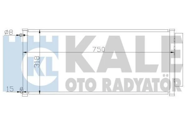 HONDA Радіатор кондиціонера (конденсатор) Jazz II 03- KALE 392000 (фото 1)