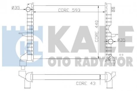 LANDROVER Радиатор охлаждения Discovery II 2.5Td 98- KALE 350400