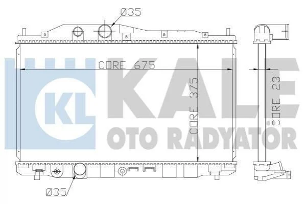 HONDA радіатор охолодження Civic VIII 1.8 07- KALE 357200 (фото 1)