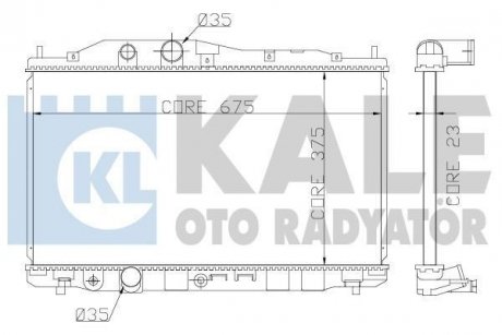 HONDA радіатор охолодження Civic VIII 1.8 07- KALE 357200