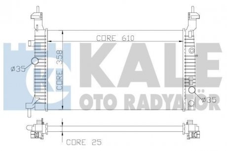 OPEL Радиатор охлаждения Meriva A 1.7DTi 03- KALE 342065 (фото 1)