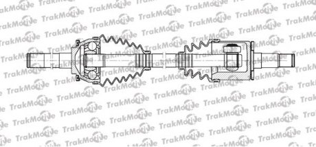 MITSUBISHI Полуось лів. L=616mm, 28/25 зуб. Pajero Sport 98-,L200 96-,Pajero II 90-00 TRAKMOTIVE 30-1108