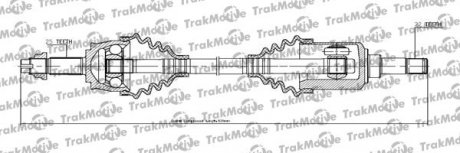 FIAT піввісь прав. L=828mm 25/22 зуб. PANDA 1.2 10-13, PANDA 1.3 D Multijet 06- TRAKMOTIVE 30-1122