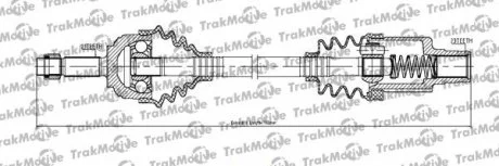 RENAULT Полуось прав. L=792mm 21/23 зуб. Logan,Sandero 04- TRAKMOTIVE 301218