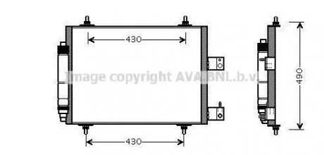 AVA CITROEN Радіатор кондиціонера C8, Jumpy, Fiat Ulysse, Peugeot 807, Expert 02- AVA COOLING CNA5213D