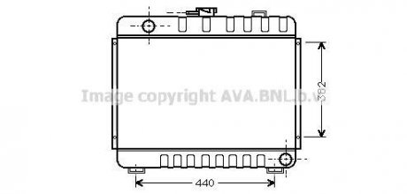 AVA DB Радіатор охолодження двиг. T1 200-SERIES B601 (1977) 207D 2.4 AVA COOLING MS2045