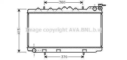 AVA NISSAN Радіатор охолодження двиг. PRIMERA 1.6 90-, 2.0 90- AVA COOLING DN2094 (фото 1)
