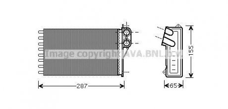 AVA CITROEN Радіатор опалення C2/3,Peugeot 1007 05- AVA COOLING CNA6232