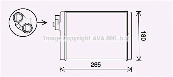 Теплообмінник, система опалення салону CLEVER FIT AVA COOLING AI6408 (фото 1)