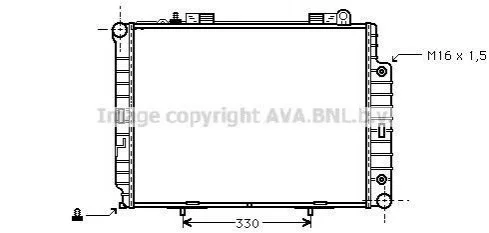 AVA DB Радіатор охолодження W210 2.9TD 96- AVA COOLING MS2209 (фото 1)