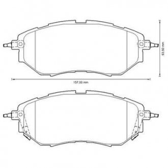 Гальмівні колодки, дискове гальмо (набір) JURID 572638J