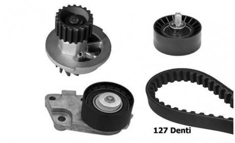 DAEWOO К-кт ГРМ (помпа + ремень + 2 ролика) Nubira,Chevrolet Aveo,Cruz,Lacetti 1.4/1.6 97 BUGATTI KBU9103A (фото 1)