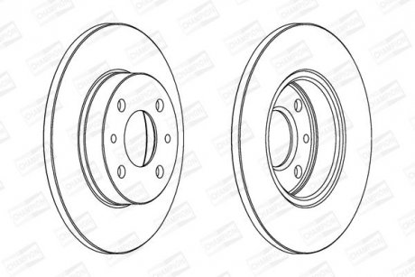 FIAT диск гальмівний передній/задній Punto,Tempra,Panda 03-,Alfa Romeo,Lancia CHAMPION 561380CH