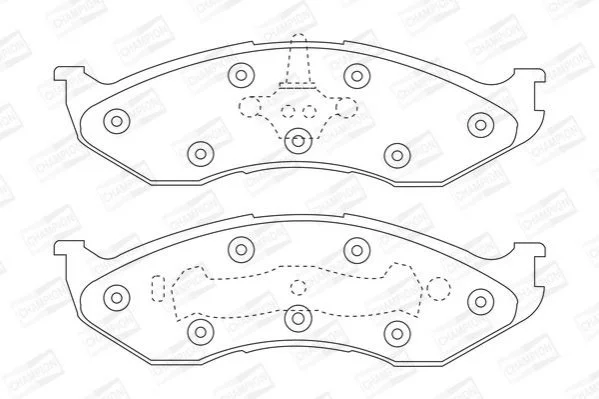 JEEP колодки гальмівні передні Cherokee,Grand Cherokee,Wrangler 2.1/2.5 90- CHAMPION 573713CH (фото 1)