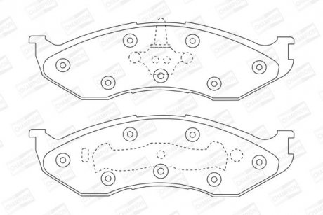 JEEP колодки гальмівні передні Cherokee,Grand Cherokee,Wrangler 2.1/2.5 90- CHAMPION 573713CH