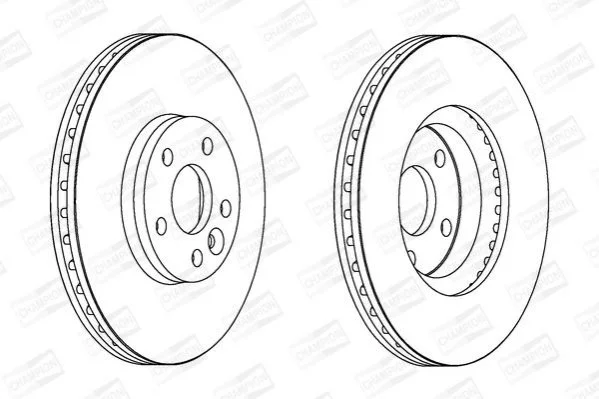 КОМПЛ.2 ШТ/ Гальмівний диск пер. Mondeo IV (BA7),S-MAX,Galaxy 06-/S60, S80, XC70 10- (300x28) CHAMPION 562628CH (фото 1)