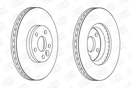 КОМПЛ.2 ШТ/ Гальмівний диск пер. Mondeo IV (BA7),S-MAX,Galaxy 06-/S60, S80, XC70 10- (300x28) CHAMPION 562628CH