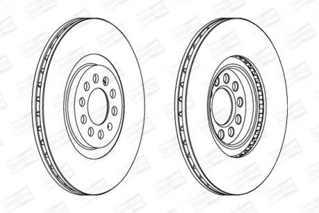 VW диск гальмівний передній Audi A3,Golf IV,Skoda SuperB 99- CHAMPION 562132CH