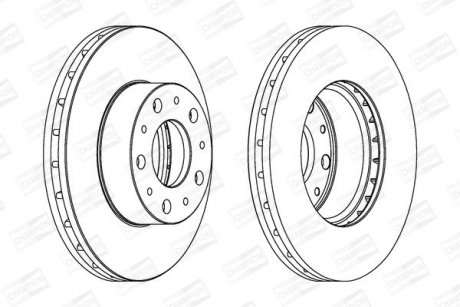 CITROEN диск гальмівний передн.Jumper,Fiat Ducato,Boxer 06- CHAMPION 562468CH
