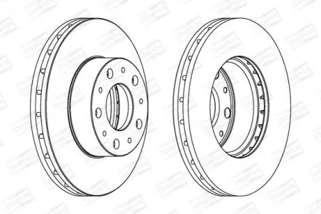 КОМПЛ.2 ШТ/ Гальмівний диск пер. Citroen Jumper, Fiat Ducato, Peugeot Boxer 06- (280*28) CHAMPION 562468CH