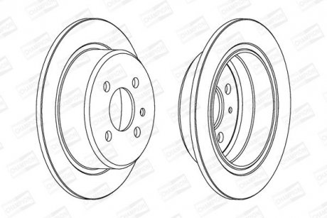 BMW диск гальмівний задній E30 316/325 82-94 (258*10) CHAMPION 561132CH