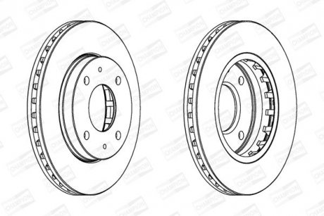 HYUNDAI диск гальмівний передн. Matrix, Elantra 01- CHAMPION 562459CH